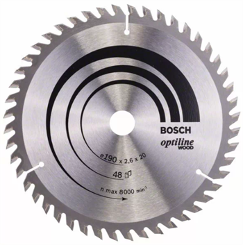 Bosch Daire Testere Bıçağı 190*2.6*20/16mm 48 Diş