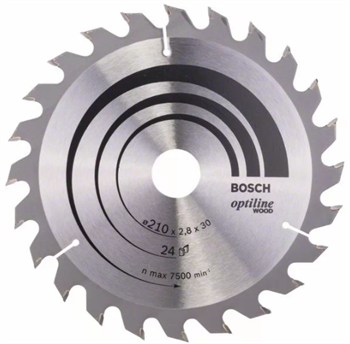 Bosch Daire Testere Bıçağı Optiline Wood 210x30 mm 24 Diş 2608640621