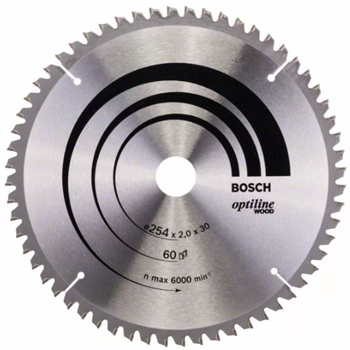 Bosch Daire Testere Bıçağı Optiline Wood 254x2,0x30 mm 60 Diş 2608640436
