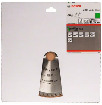 Bosch Daire Testere Bıçağı Optiline Wood 254x2,0x30 mm 60 Diş 2608640436