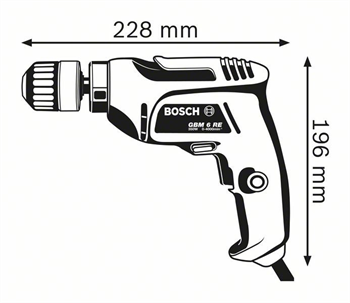 Bosch GBM 6 RE Darbesiz Matkap Profesyonel 350 Watt