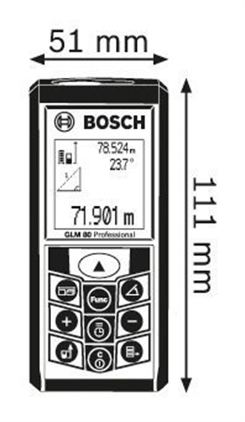 Bosch GLM 80 Lazerli Uzaklık Ölçer Professional 80 Mt.