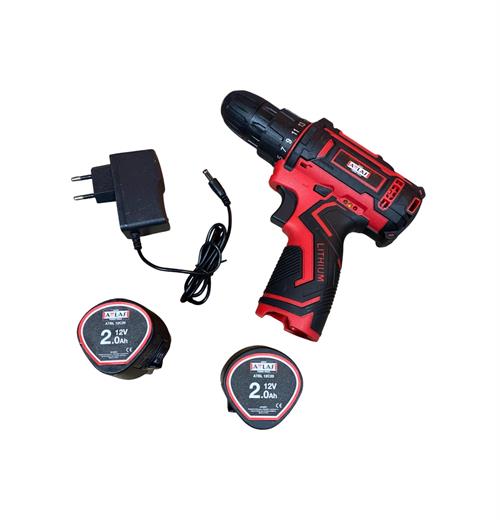 Attlas Eco CDD-202C Kutulu 2 X 2.0 AH 12V 28 NM Tork Akülü Vidalama Matkap