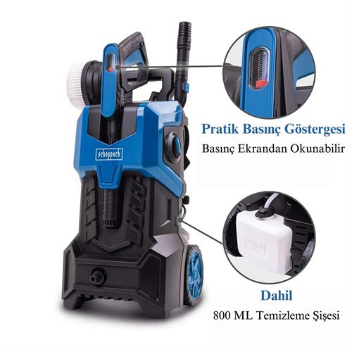 Scheppach HCE3000 Yüksek Basınçlı Yıkama Makinası 180 Bar 2400W
