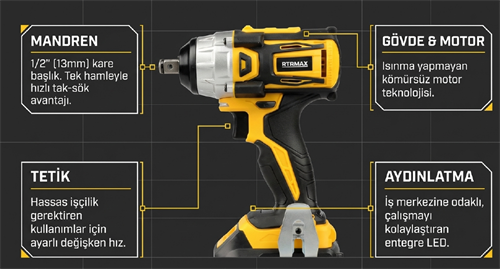 Rtrmax Darbeli Somun Sıkma Solo Rtx2028B