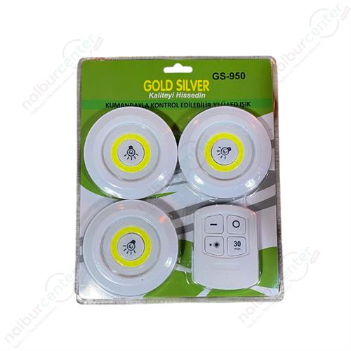 Gold Silver GS-950 Kumandalı 3Lü Işık 