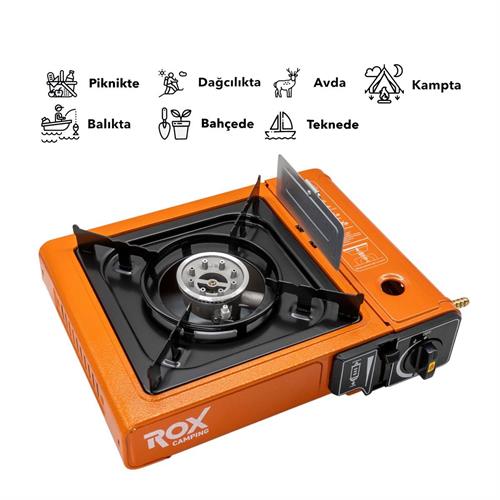 Rox Camping Tekli Portatif Kamp Ocağı 153ROX0189 Turuncu