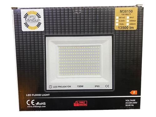 Opto MiniSun Slim Led Projektör 150W Beyaz M38150