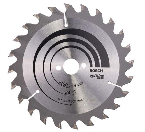 Bosch Daire Testere Bıçağı Optiline Wood 160*2.6*20/16 MM 24 Diş 65180278