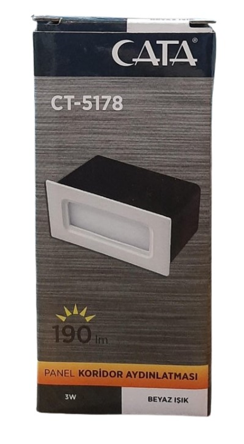 Cata 3W Panel Koridor Aydınlatma Beyaz CT-5178
