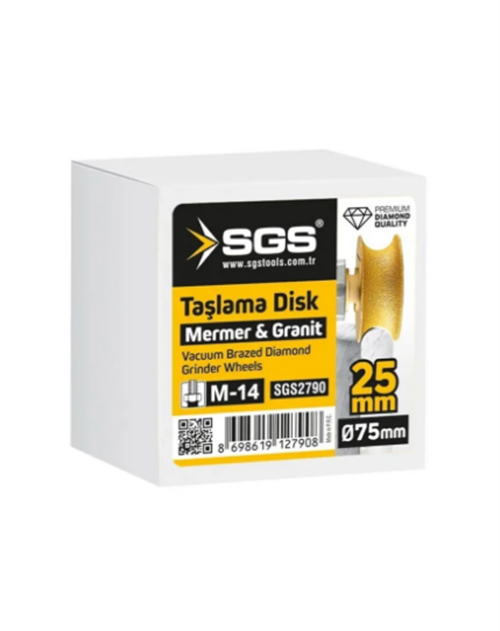 Sgs Taşlama Disk Mermer-Granit M14 75mm*25mm SGS2790