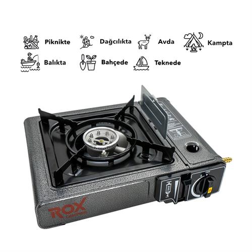 Rox Camping Tekli Portatif Kamp Ocağı 153ROX0103  Gri