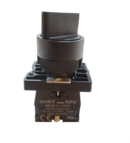 Chint Mandal Buton 2 Konum Kalıcı NP2 Siyah