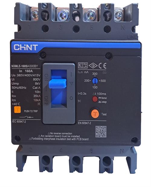 Chint NXMLE-160S/4300BY Bobinli Kompakt Şalter 4P 160A 36KA 337258