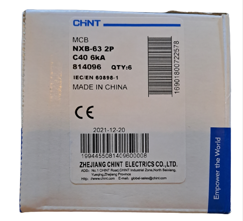 Chint W Otomat 2P C40 6KA NXB-63 814096