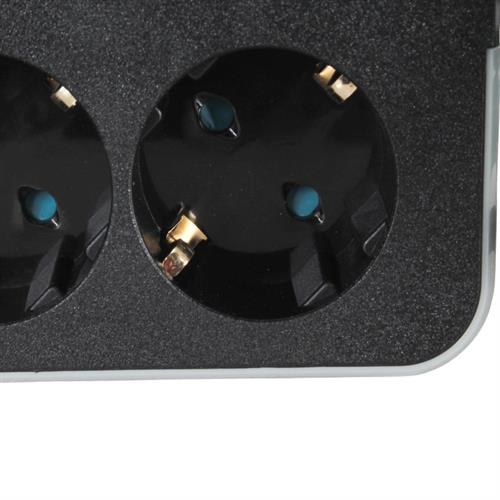 Ars 348763 Termal 3Lü Akım Korumalı Priz 2 Metre Kablo 2x Usb 1x Type-C