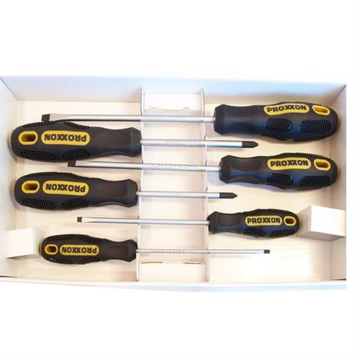 Proxxon 22604 Tornavida Seti Düz + Yıldız Uçlu 6 Parça 