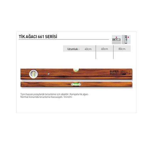 BMI 661060 Ağaç Su Terazisi 60 CM 