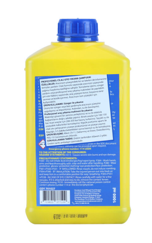 Goodyear Cilalı Oto Yıkama Şampuanı 1000 ML 701027