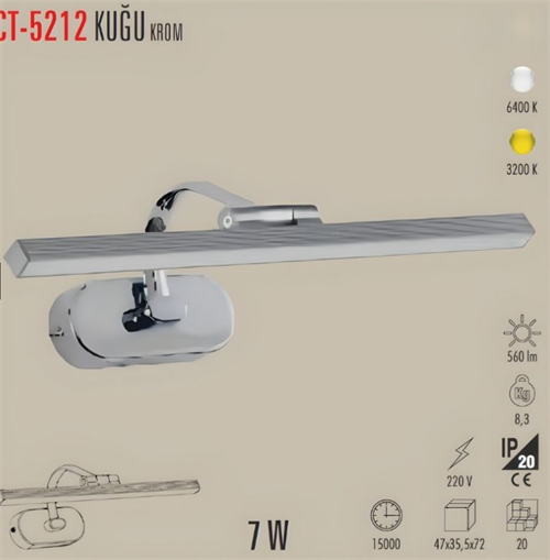 Cata Kuğu Ledli Aplik 7W Günışığı Ct-5212