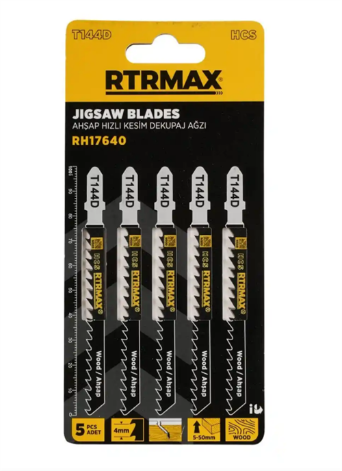 Rtrmax Ahşap Hızlı Kesim Dekupaj Ağzı PK(5) T144D RH17640