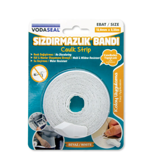 Vodaseal Sızdırmazlık Bandı 12,8MM*3,35MT Beyaz 