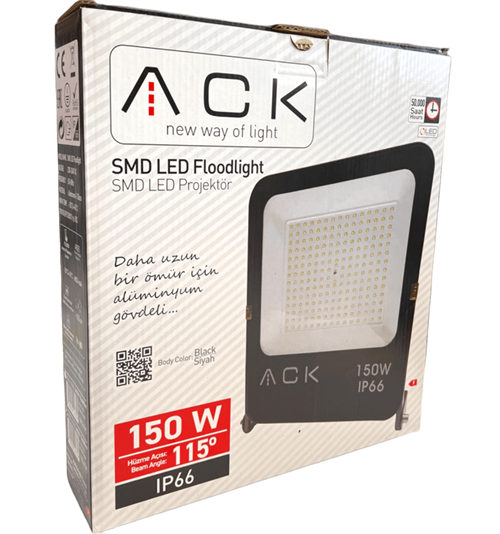 Ack Led Projektör 150W Beyaz AT62-19432