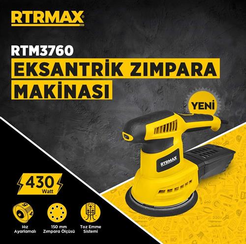 Rtrmax RTM3760 Eksantrik Zımpara Makinası 150 MM 430W