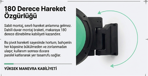 Rıco Makaralı Bahçe Hortumu 1/2 20 MT RC4119