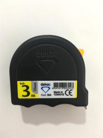 Dekor Şerit Metre Siyah 3M*16mm (304)