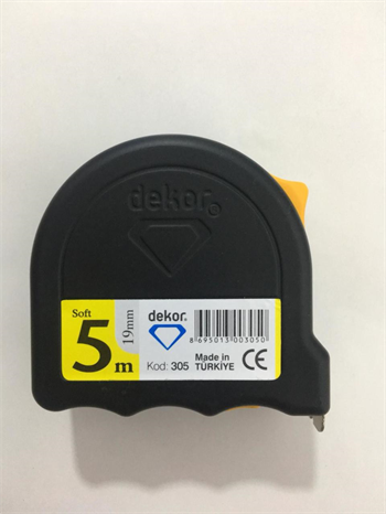 Dekor Şerit Metre Siyah 5M*19mm (305)