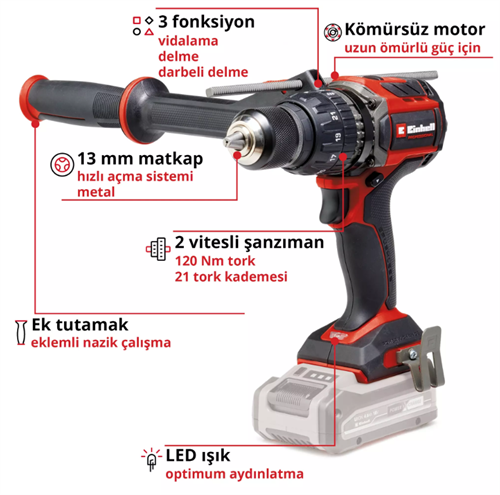Einhell Tp-Cd 18/120 Lİ-İ BL +41 Solo Darbeli Vidalama 4514311