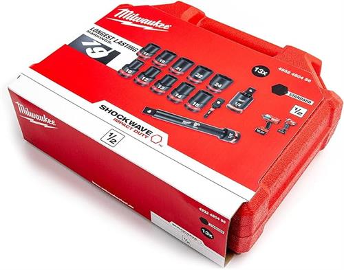 Milwaukee Endüstriyel Lokma Set Darbeli 1/2 13 Parça 4932480456