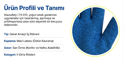 Maxsafety Lateks Kaplı İş Eldiveni Kalın No:10 LTX-012