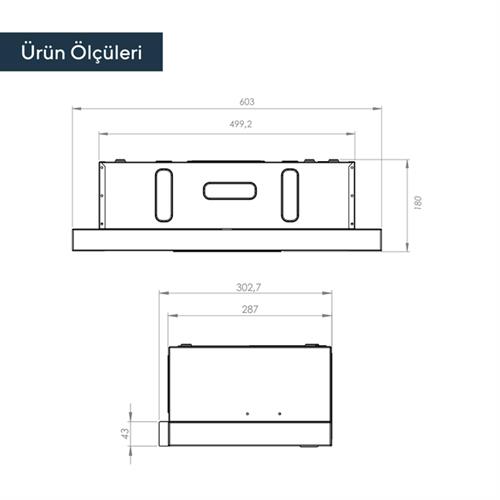 Kumtel Inox Panel Sürgülü Aspiratör DS6-905A