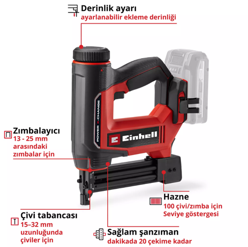 Einhell Te-Cn 18/32 Li-Solo Zımba Çivi Tabancası 4257800