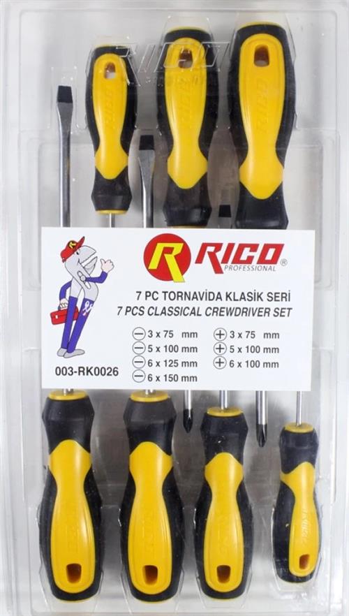 Rico RK0026 Tornavida Seti 7 Parça 