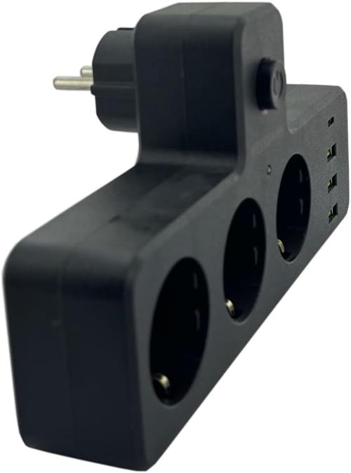 WINNBOSS 3397 3Lü Termal Akım Korumalı Priz 3x Usb 1x Type-C