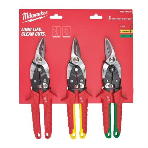 Milwaukee Kaportacı Makası 3Lü Set (Sağ-Sol-Düz) 4932499020