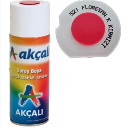 Akçalı Sprey Boya 400 ML Florosan K.Kırmızı