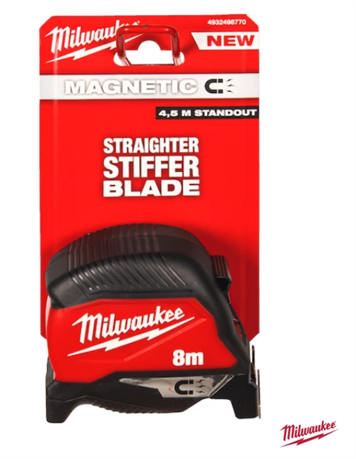 Milwaukee Şerit Metre Manyetik 8 MT 4932498770