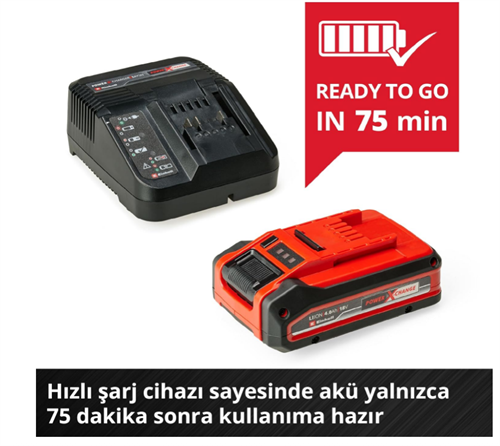 Einhell 18V 4,0AH PXC Akü Plus ve Şarj Aleti 4512159