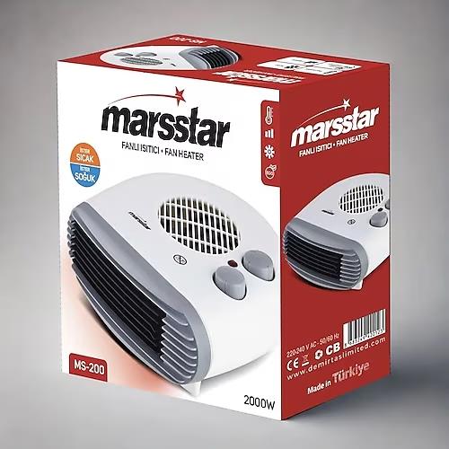 Marsstar MS-200 2 in 1 Sıcak - Soğuk Turbo Fanlı Isıtıcı 2000 W