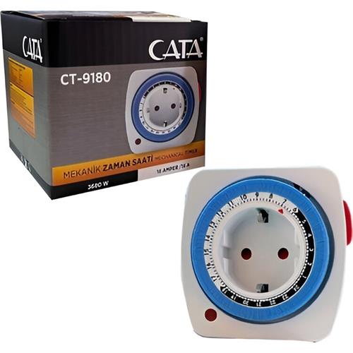 Cata Zaman Ayarlı Priz Mekanik Ayarlanabilir Timer Saati Ct-9180