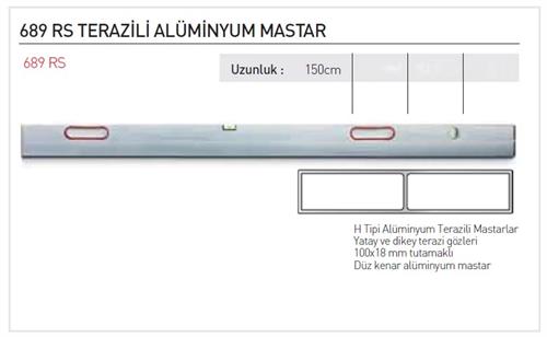 Bmi 689RS150RS Terazili Amüminyum Mastar 150 CM