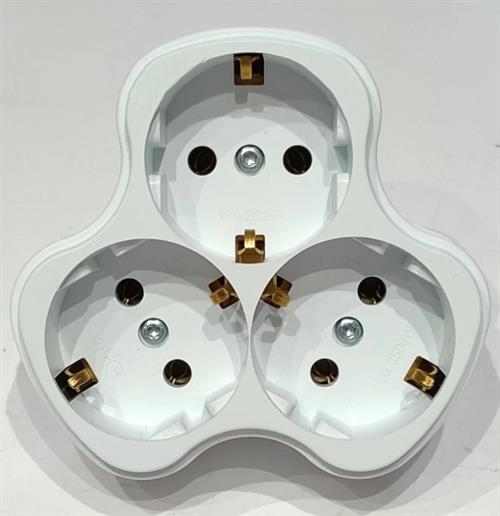 El-Bi Delta Golyad Yonca Model Üçlü Topraklı Fiş