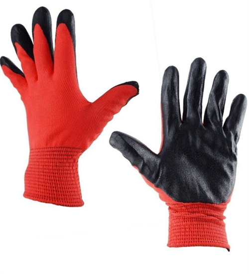 Eli İş Eldiveni Kırmızı-Siyah 10 No