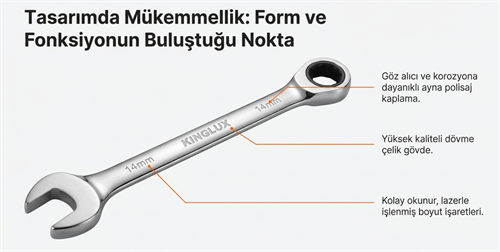Kınglux Kombine Cırcır Anahtar Set 7 Parça