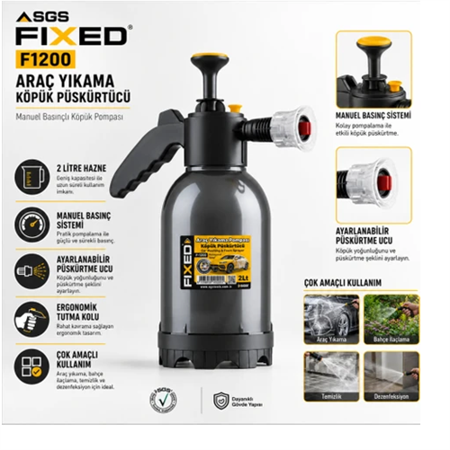 Sgs Fıxed Araç Yıkama Köpük Pompası 2 LT F-1200