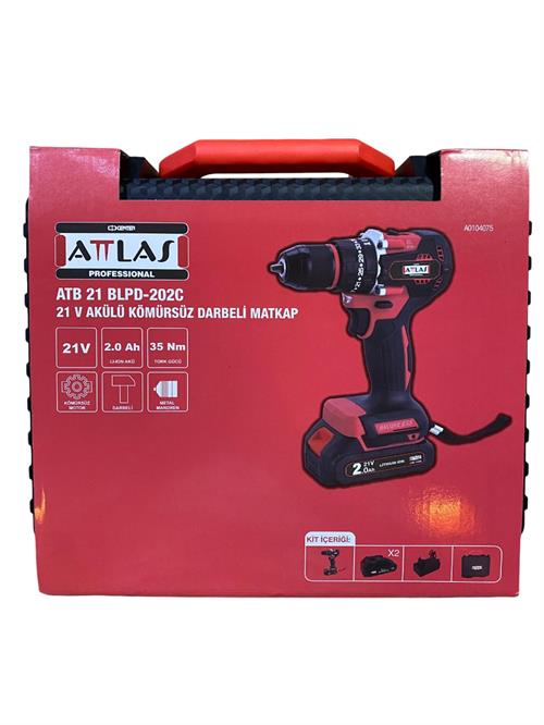 Attlas ATB 21 BLPD-202C 21V 2x2.0 Ah Çift Akülü Kömürsüz Darbeli Matkap